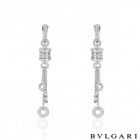 Bvlgari White Gold Diamond B.Zero1 Earrings
